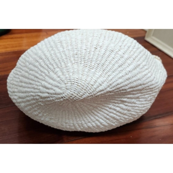 MIFUKO MEDIUM SHOPPER BEACH BASKET WOVEN WHITE BAG - Picture 6 of 9